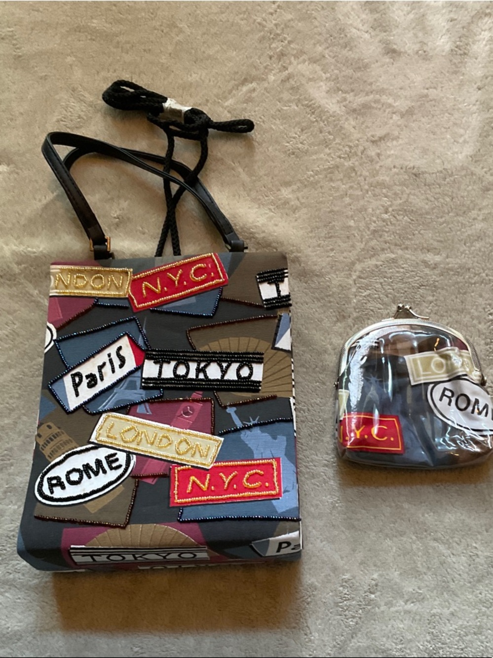 City Patch Travel Tote with Coin Pouch - Multicolor